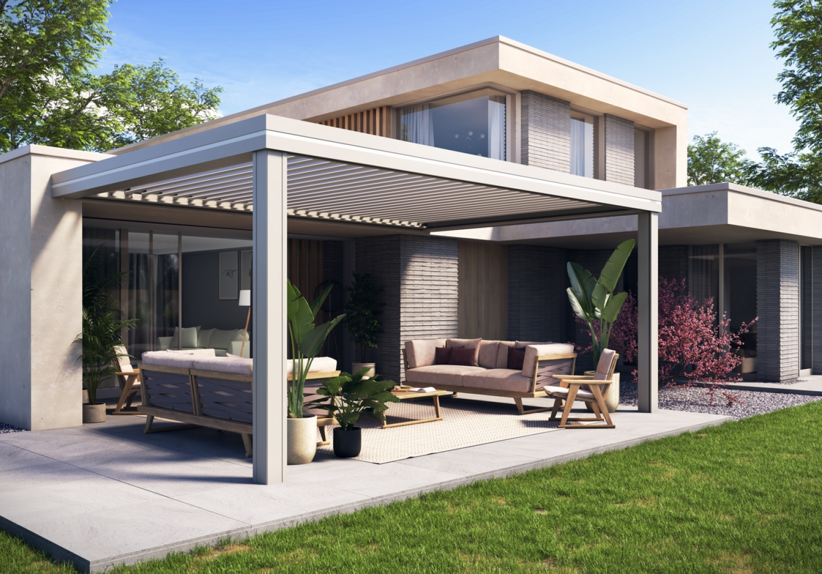 Fabrication de pergolas bioclimatiques pour maison et villa au Luxembourg