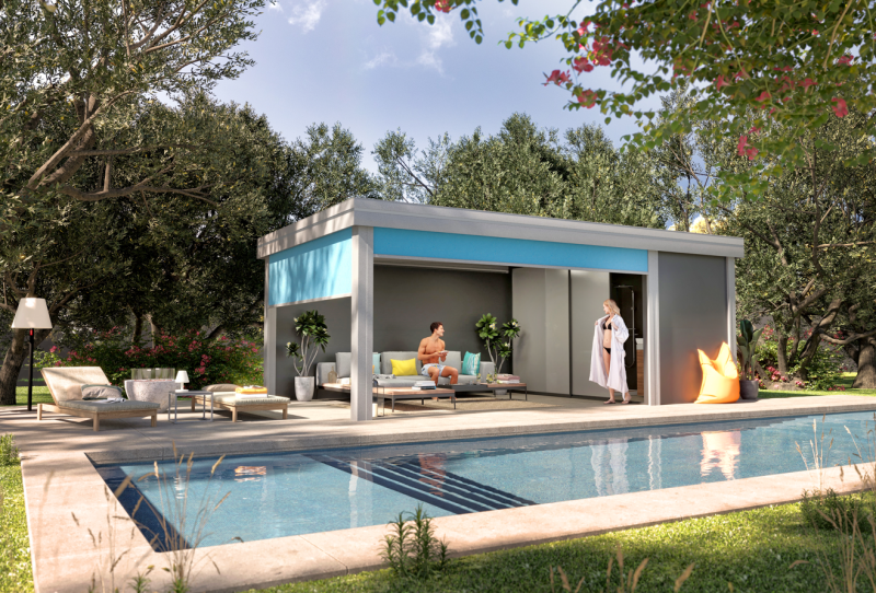 Installation Pool house en aluminium sur mesure – Espace de détente en extérieur à Differdange