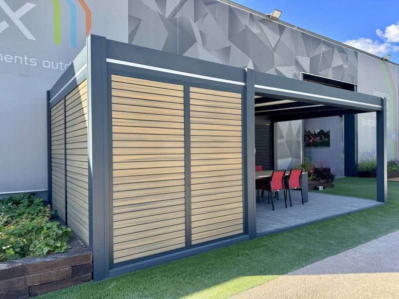 Garden room en aluminium avec cuisine d’été à Strassen au Luxembourg