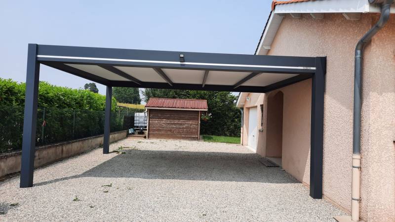 Abri de voiture en aluminium - Carport fabrication française à Diekirch au Luxembourg